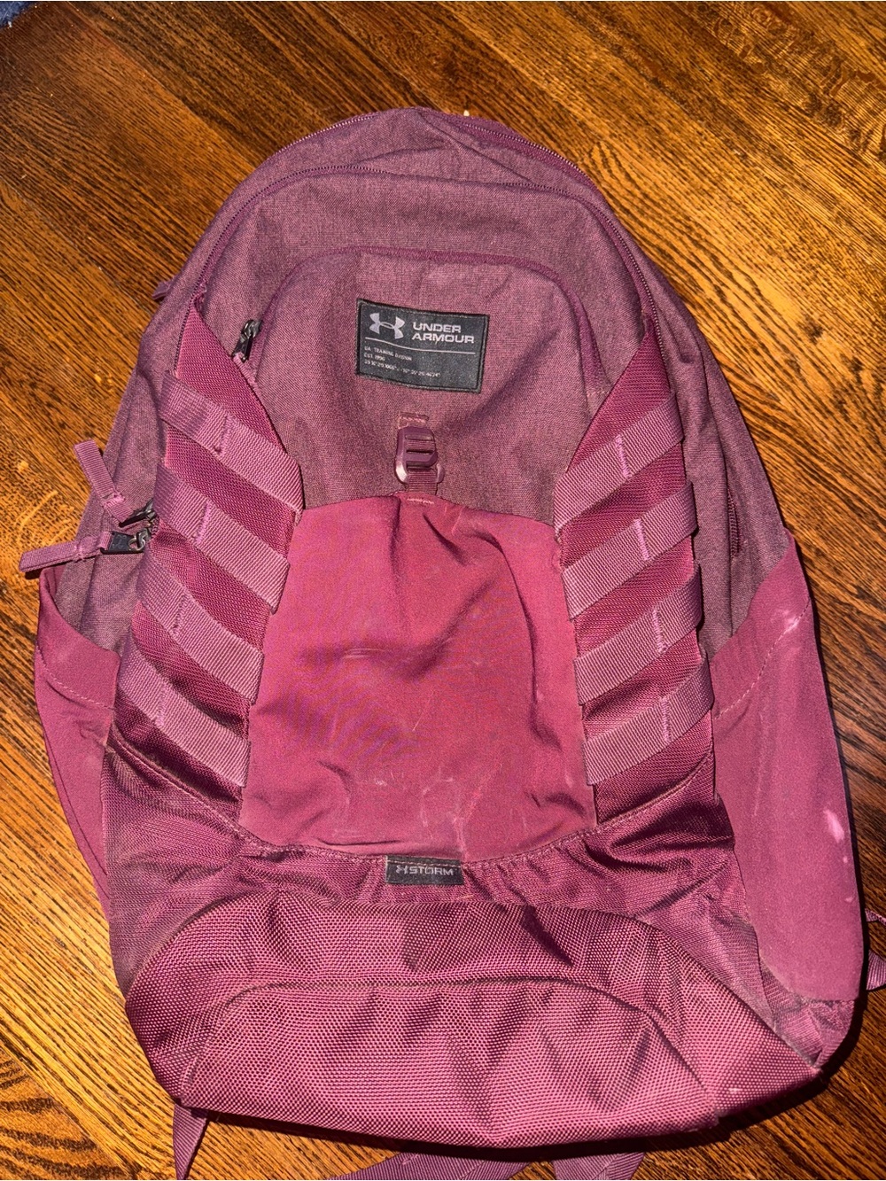 Under Armour Maroon Backpack with Webbing Detail